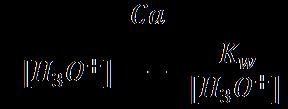 4 ) approssimazione [H 3 O + ] = K c ph compreso tra 6 e 7 ) [H 3 O + ] = K