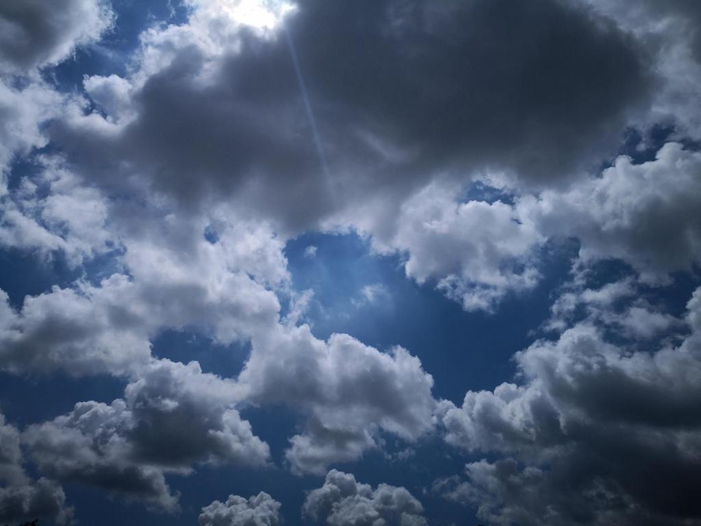 PIETRO IL CIELO E AZZURRO DIETRO LE NUVOLE SARA LE NUVOLE NERE OSCURANO LA TERRA E ANNUNCIANO IL TEMPORALE ISABELLA NEL CIELO GRIGIO E CUPO SPUNTA UNO SPICCHIO DI