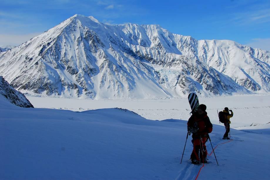 Ci alziamo sopra il Matanuska Glacier; alle prime