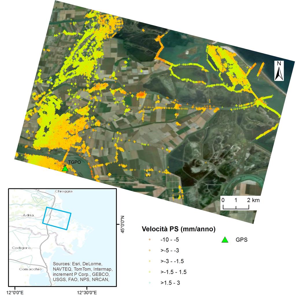 COSMO-SkyMed nel settore nord del Delta del Po