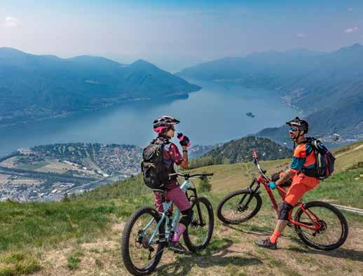 Lungolago, Locarno-Muralto Bici e MTB Panorami che tolgono il fiato, un clima dolce, 2300 ore di sole l anno, piste ciclabili collinari o in piano (20% di pendenza).