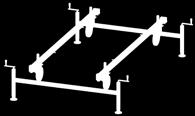 Set tiranti Traverse Elementi Caratteristiche: - Montanti in tubo tondo d acciaio mm 50 - Ruote pivottanti gommate mm 200 dotate di freno con