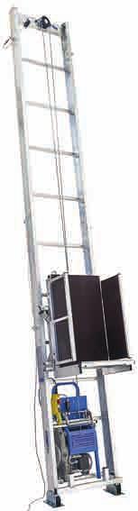 Elevatori LIFT 2000 PROFESSIONL Elevatore Consente il sollevamento di materiali mediante l utilizzo di un apposito carrello trainato da un cavo in acciaio su struttura modulare in alluminio con
