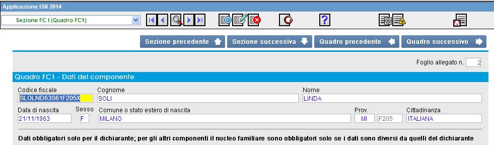 permettono di scorrere i Fogli per il medesimo componente 13.