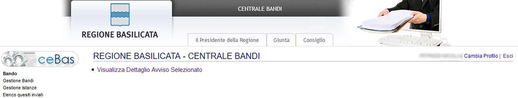 Se il codice fiscale dell ente risulta presente nell archivio, attendere la visualizzazione della pagina personale, altrimenti caricare i