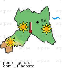 bollettino meteo per la provincia di Ravenna weather forecast for the Ravenna province costa coast Temp MAX 36 C 33 C 33 C 0mm Vento Wind 35km/h 37km/h 37km/h costa coast Temp.