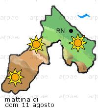 bollettino meteo per la provincia di Rimini weather forecast for the Rimini province costa coast Temp MAX 32 C 32 C Vento Wind 27km/h 25km/h costa coast Temp.