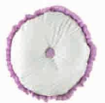 with button, frill and pompom Ø cm 18 - cm 115/85 FLCU014 Rullo con bottone Ø cm 12 - cm