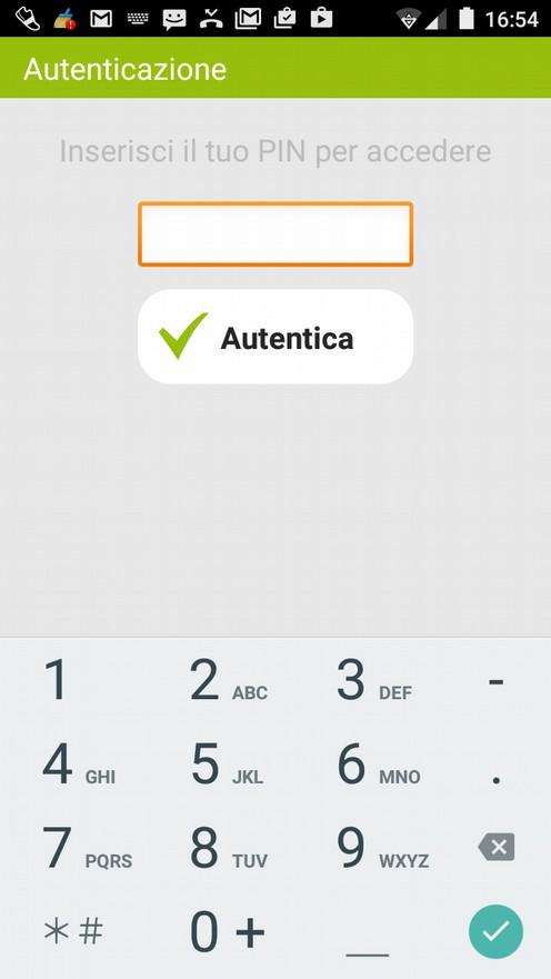 7] Accesso all'app Azzoaglio - Se ci si collega tramite l app Azzoaglio, che è l'app che permette di utilizzare le funzionalità home banking su dispositivi mobili, e questa è installata sullo stesso