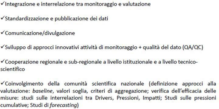 Considerazioni conclusive da:il Report MSFD 2018: aggiornamento della