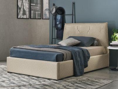 BRISBANE COD. SD454 6H66 6H08 6H24 LETTO PIAZZA E MEZZA IMBOTTITO IN MORBIDO SOFT TOUCH VINTAGE.