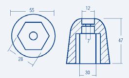 52 26.26624 Ogiva bow thrust VETUS 56 26.