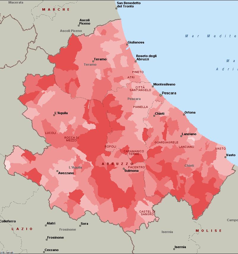 Abruzzo Quota della popolazione