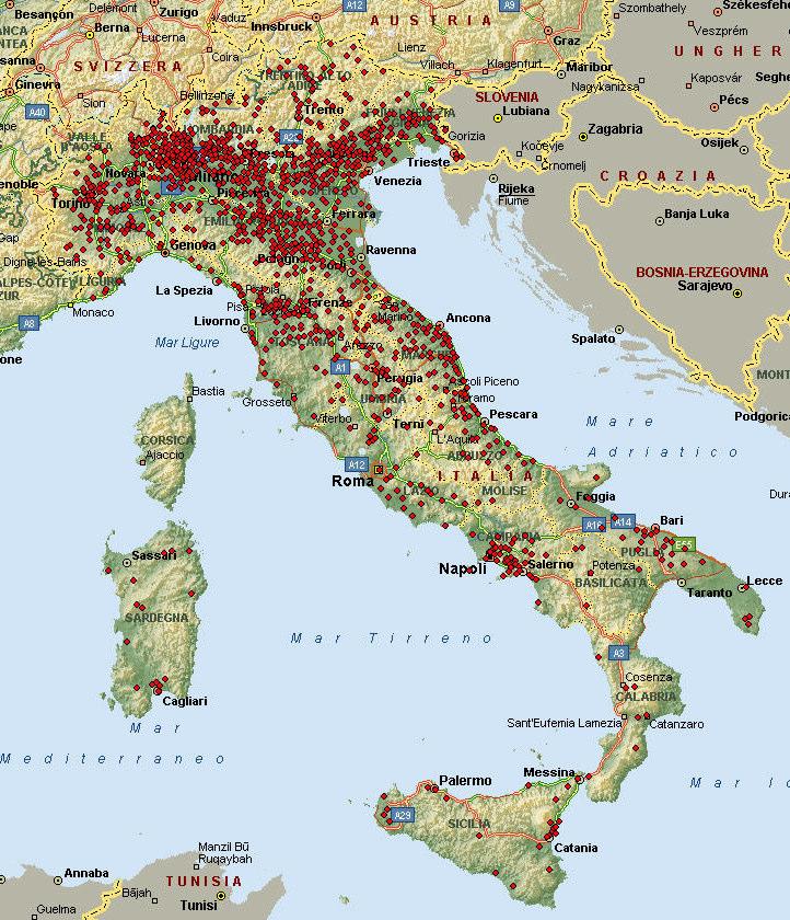 IL NORD EST: OLTRE SE STESSO Gli imprenditori e la corrispondenza degli interessi con altre regioni (voto >6, %) NORD-CENTRO-ADRIATICO La