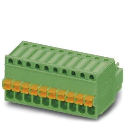 Dati di base FK-MC 0,5/ 6-ST-2,5 Codice articolo: 1881367 La figura illustra la versione a 10 poli dell'articolo Spina, Corrente nominale:, Tensione nominale: 100 V, Passo: 2,5 mm, N.