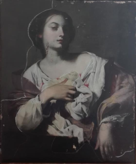 Francesco Guarino Sant Agata olio su tela cm 87 x 72