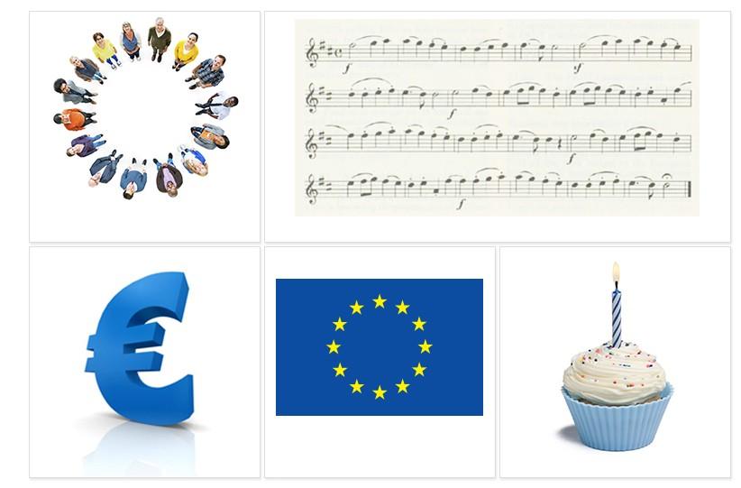 I simboli dell UE Il motto: Unita nella diversità L euro L