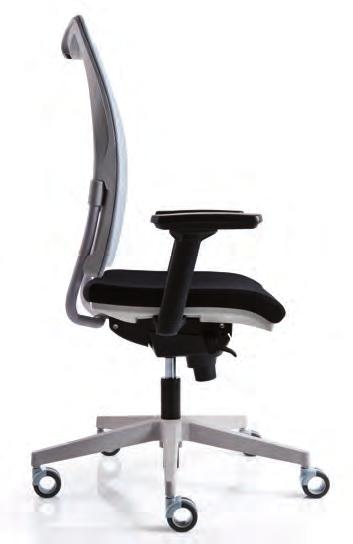 Overtime is also available in the version with a base, a back and its Support, underseat, all in grey finish.