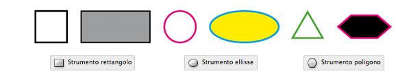 apparire comunque gli altri due strumenti per creare diverse forme geometriche: Hai sicuramente già capito come inserire una forma geometrica, i passaggi sono sempre molto simili: clicca sullo