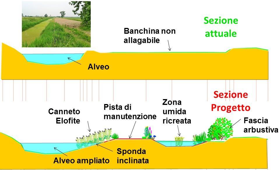 verso valle) Collettore Alfiere - Schema