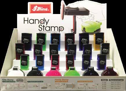 Handy Stamp - tascabile espositore da banco per handy stamp e elite stamp 6 pz el 42 6 pz s-723 6 pz s-722 6 pz s-724 s-722: s-723: s-724: el-42: new handy stamp Con tampone: codice s- PRE-INK: