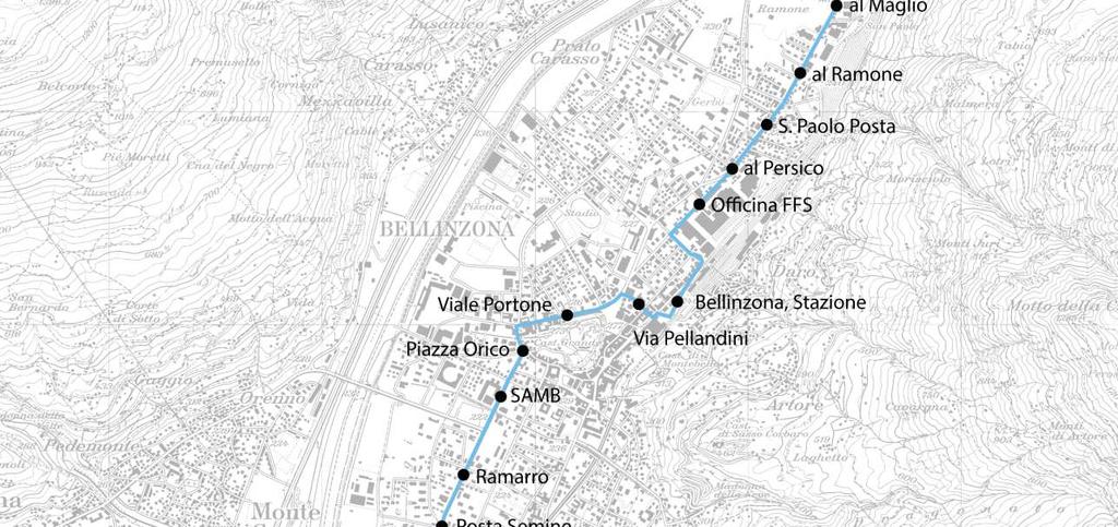 Figura 2: Linea 1 Castione Arbedo Bellinzona