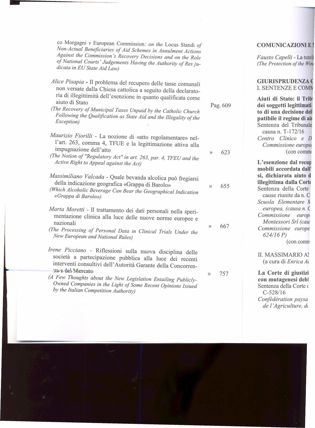 co Morgagni v European Commission: on the Locus Standi oj Non-Actual Beneficiaries oj Aid Schemes in Annulment Actions Against the Commission 's Recovery Decisions and on the Role oj National Courts