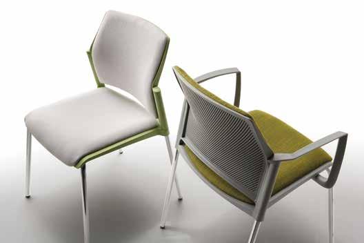 Design: Giancarlo Bisaglia Comoda e vivace, questa sedia in polipropilene viene proposta in un restyling che valorizza il comfort e la praticità.