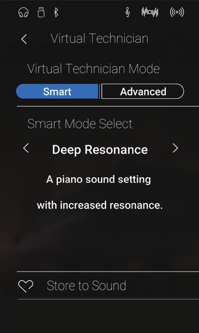 Virtual Technician Modificare le impostazioni predefinite per Smart Mode Regolare la tonalità del suono usando un impostazione predefinita. 1.