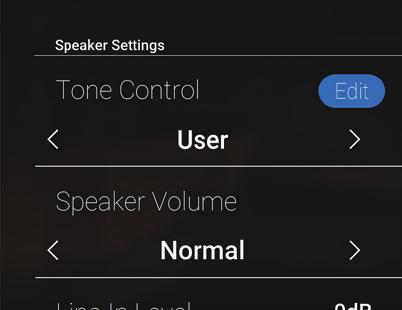 Sound Settings 3 Tone Control (Controllo timbrico) Questa impostazione consente di regolare il carattere generale del suono del pianoforte digitale ibrido NV5 per garantirne la migliore qualità all