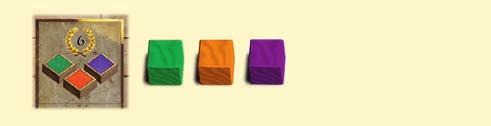 Ognuno di questi colori base può essere sostituito con il verde, l arancio o il viola Ciascuna delle pedine utilizzate come jolly fa conquistare 1 punto extra.