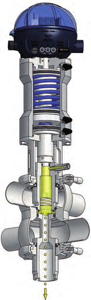 CIP fluids to clean the telescopic shutters and the valve stem. The cleaning operation can be performed either with the valve closed or opened.