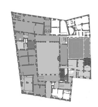 Mappa del Museo dove trovi il cortile e 2 opere d arte: 1. Il cortile 2.