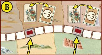 DESCRIZIONE DELLE AZIONI Posizionare 2 Muri Singoli Il giocatore posiziona due dei suoi muri singoli in due spazi vuoti della Grande Muraglia che appartengano a due differenti Province Cinesi