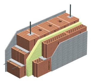 Parete portante per zona sismica con isolamento nell' intercapedine Elemento Volume (BxLxH) mc kn/mc kn/mq Intonaco 0,02 1,00 1,00 0,02 18 0,36 Blocco