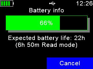 4.1.2 I simboli di stato sul display Nella prima linea c è la barra di stato. Accanto l ora (lato destro) fornisce informazioni riguardo lo stato della batteria e le diverse interfacce.