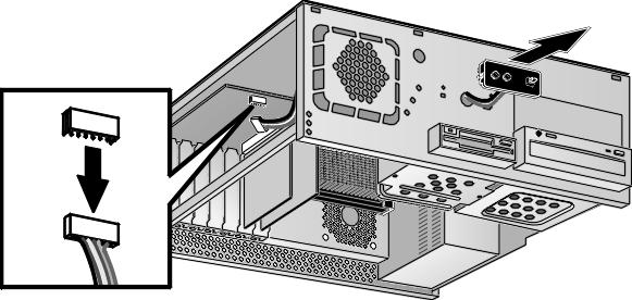 Rimozione del pannello di stato Punto 3a 4 Rimontaggio del pannello di stato: a b c Inserire il cavo del pannello di stato nell'apposita apertura e farlo passare sotto il supporto dell'unità a