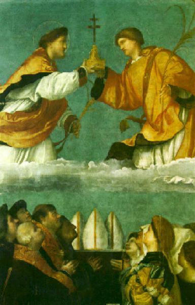 Esaltazione della reliquia della Santa Croce con San Faustino e San Giovita Bonvicino Alessandro detto Moretto Link risorsa: http://www.