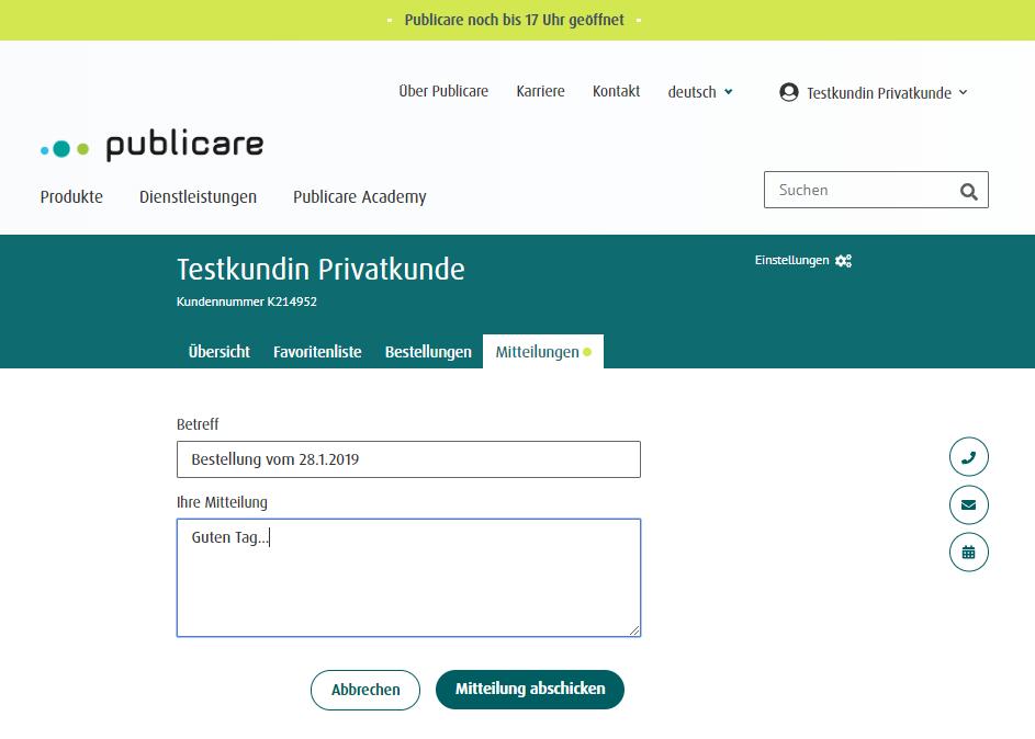 Inviare un messaggio Desiderate inviare un messaggio al servizio clienti?