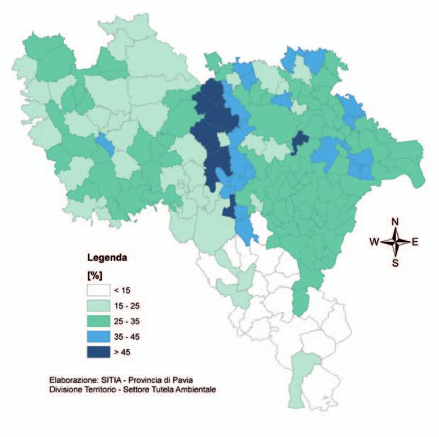 Rapporto sulla gestione dei Rifiuti Urbani anno 2007 25 FIGURA 10: raccolta differenziata in provincia di Pavia, Lombardia e