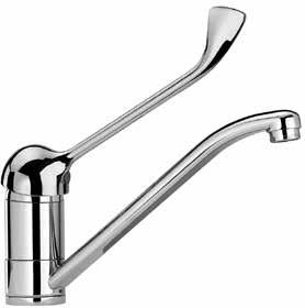 .583L Monocomando monoforo lavello bocca coassiale e leva clinica Single-lever kitchen mixer with swivel spout