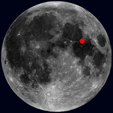 La Terra vista dalla Luna La posizione dell allunaggio dell Apollo 17 (20.2 N; 30.8 E) è indicata nella mappa qui sopra dal cerchietto rosso.