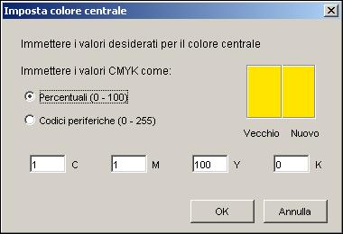 NOTA: Il colore modificato non viene salvato finché non si seleziona il comando Salva dal menu File.