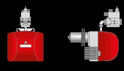doppia valvola e filtro - Testa di combustione regolabile - Regolatore aria di combustione esterno al bruciatore (mod. SUN NX35 - SUN NX70), o interno (mod.