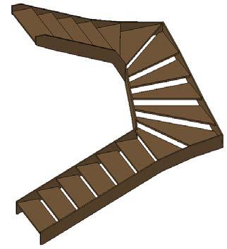 I gradini vengono quindi, ugualmente distribuiti lungo l'asse della scala, al fine di creare una sequenza di calcolo tra due rampe consecutive o un