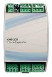 NXG-208 Espansione xgen a 8 zone Per aumentare il numero di zone Il modulo NXG-208 aggiunge per impostazione predefinita 8 ingressi di zona cablati e supervisionati alla gamma di centrali xgen.