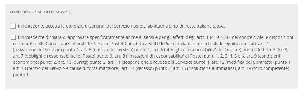 Alla conferma dovrai compilare i dati relativi al tuo documento di identità e al tuo domicilio/residenza: E obbligatorio accettare le condizioni del