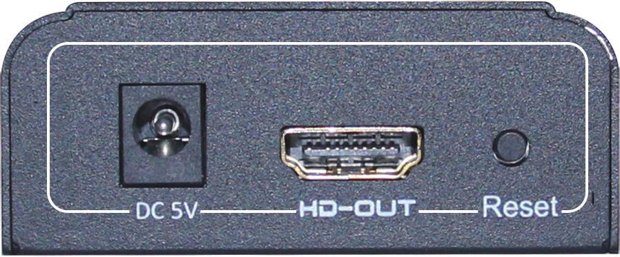 8 9 10 11 12 13 1 IR AUDIO ENTRATA RJ5 LED VERDE LED ROSSO ACCENSIONE HDMI INPUT TASTO RESET Il concetto di base è molto
