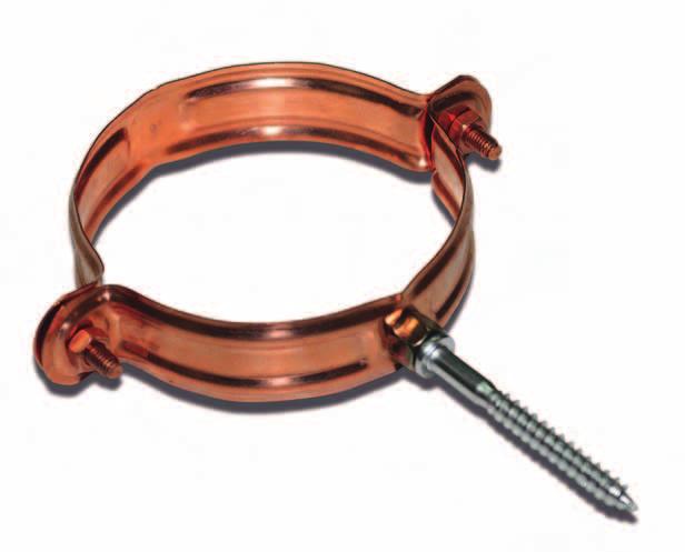 Spessore dei collari = 0,6 mm. I collari si intendono completi di vite doppio filetto e di tassello in nylon. Le confezioni sono da 2 pz. Scatole da 100 pz. Pipe clamp thickness = 0.6 mm. The clamps are complete with double threaded screws and nylon wallplug.