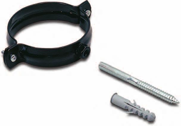 A richiesta barra filettata M8 e tassello doppia espansione in nylon. The clamps come with double threaded M10x120 screws and 12 øx60 nylon wallplug.